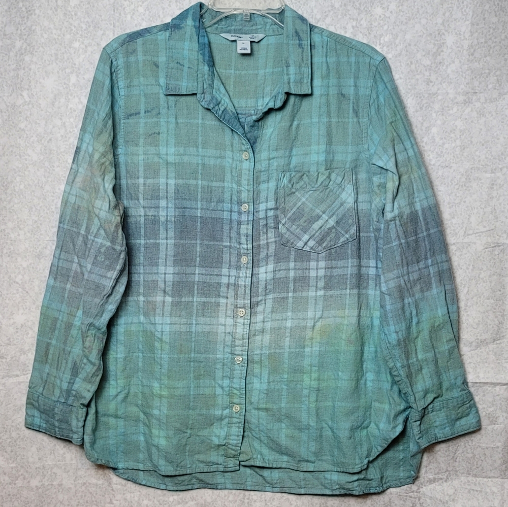Ocean Custom Dyed Flannel Shirt - Picture 2 of 8